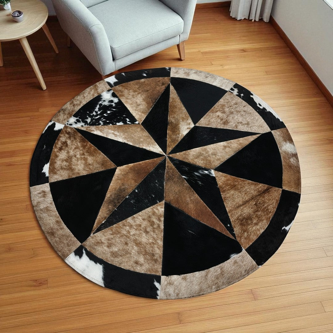 Original Cowhide Hairon Round Rug - 18