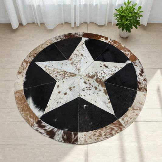 Original Cowhide Hairon Round Rug - 19