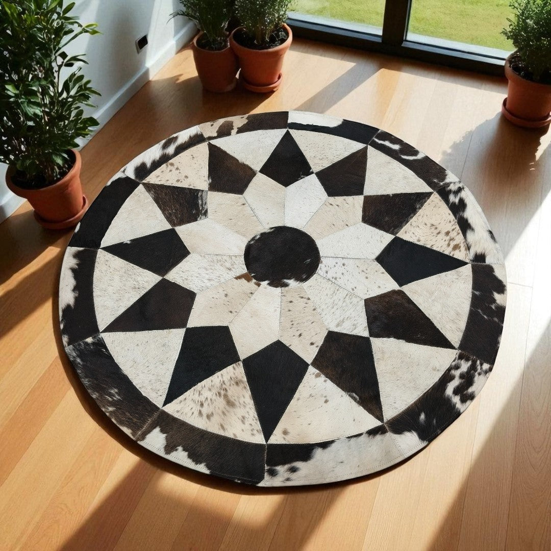 Original Cowhide Hairon Round Rug - 21