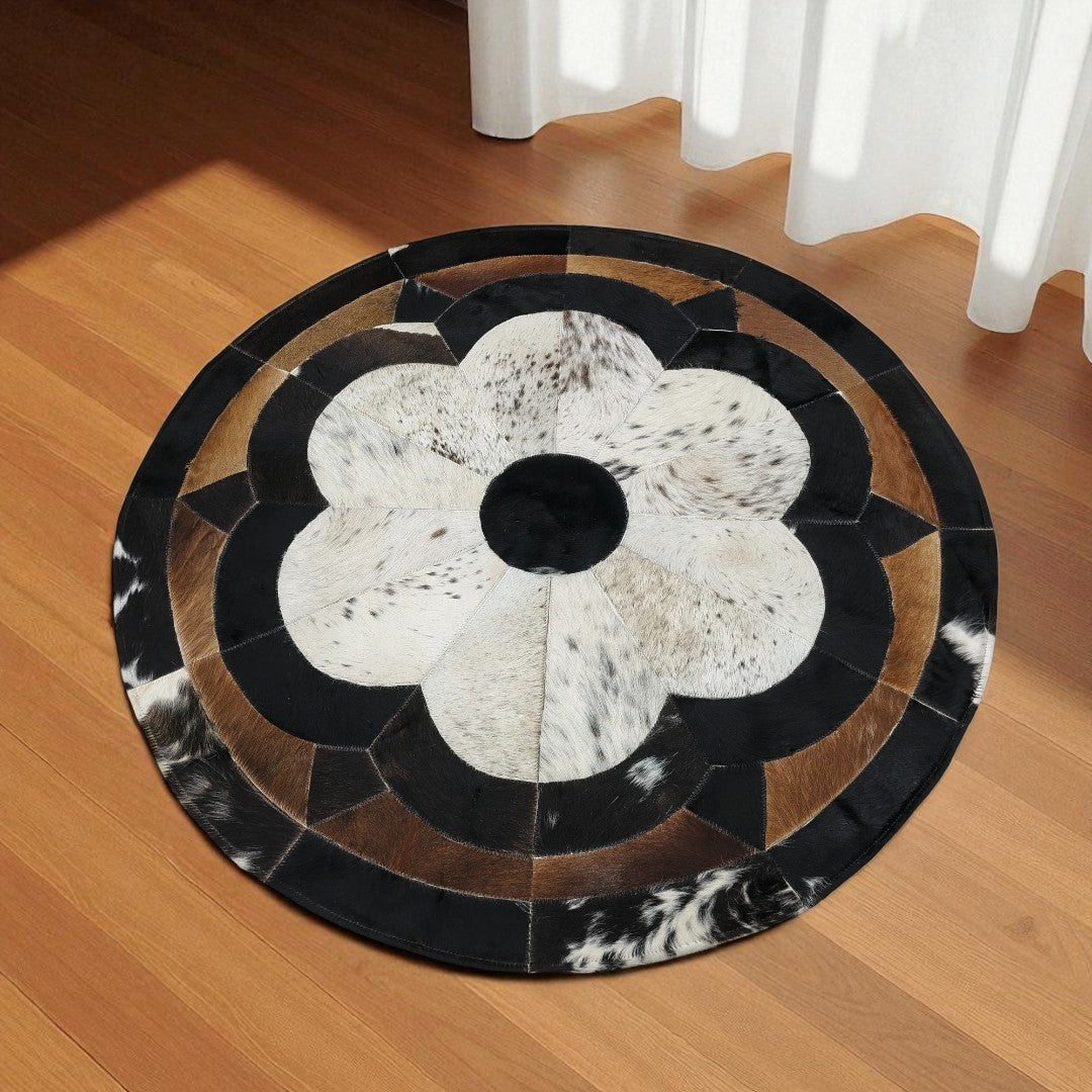 Original Cowhide Hairon Round Rug - 14