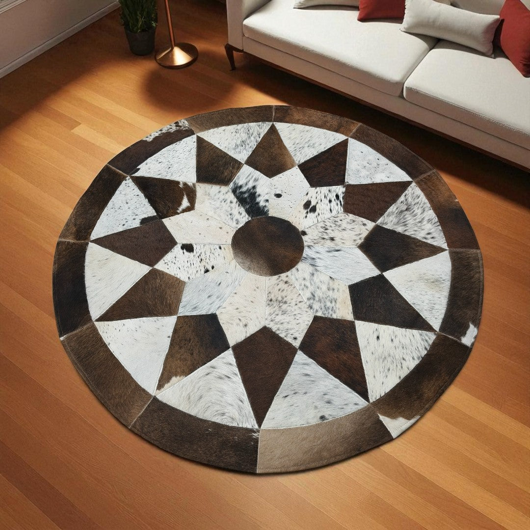 Original Cowhide Hairon Round Rug - 10