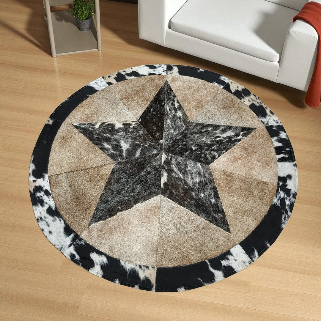 Original Cowhide Hairon Round Rug - 2