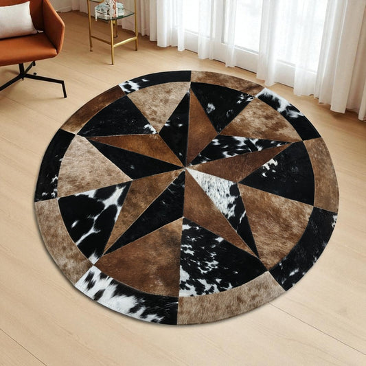 Original Cowhide Hairon Round Rug - 12