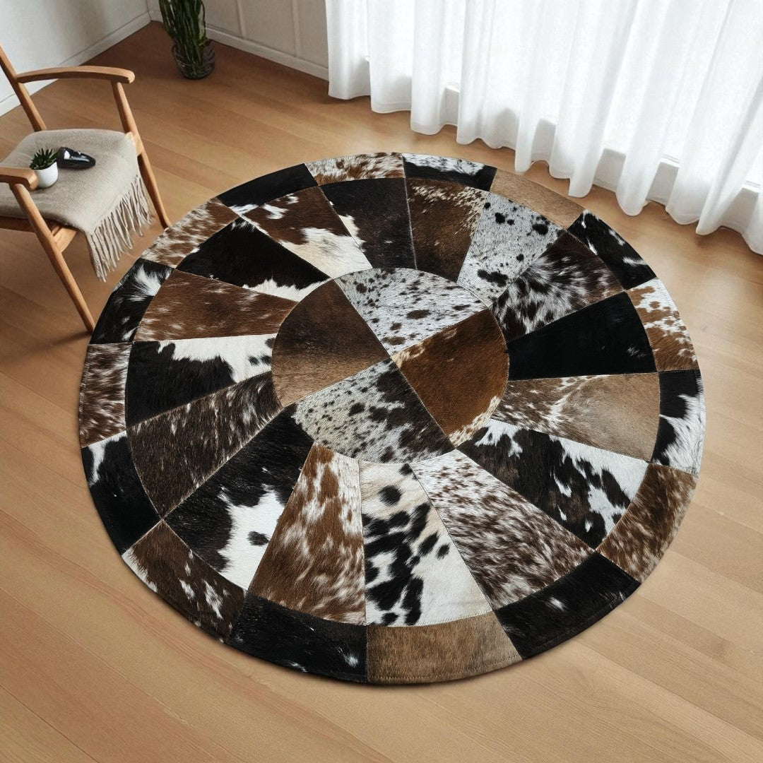 Original Cowhide Hairon Round Rug - 5